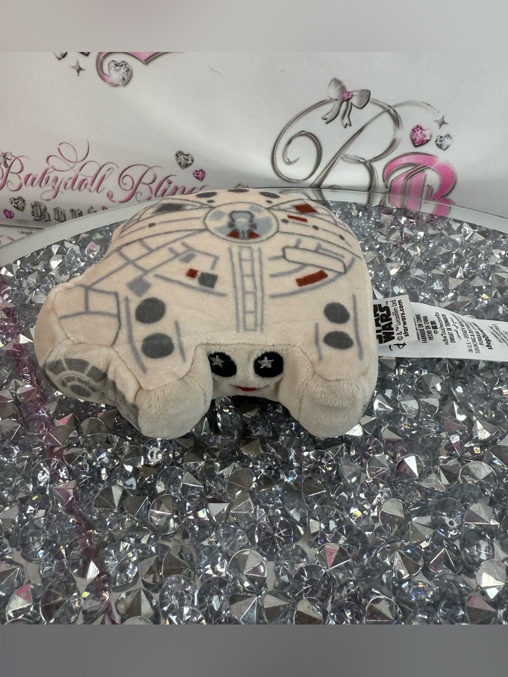 Star Wars Plush Millennium Falcon - White, Gray & Red Accents